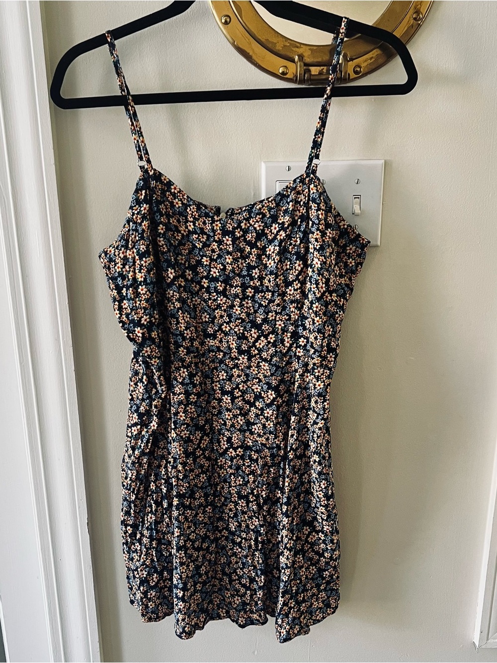 Calvin Klein Floral Spaghetti-Strap Mini Dress